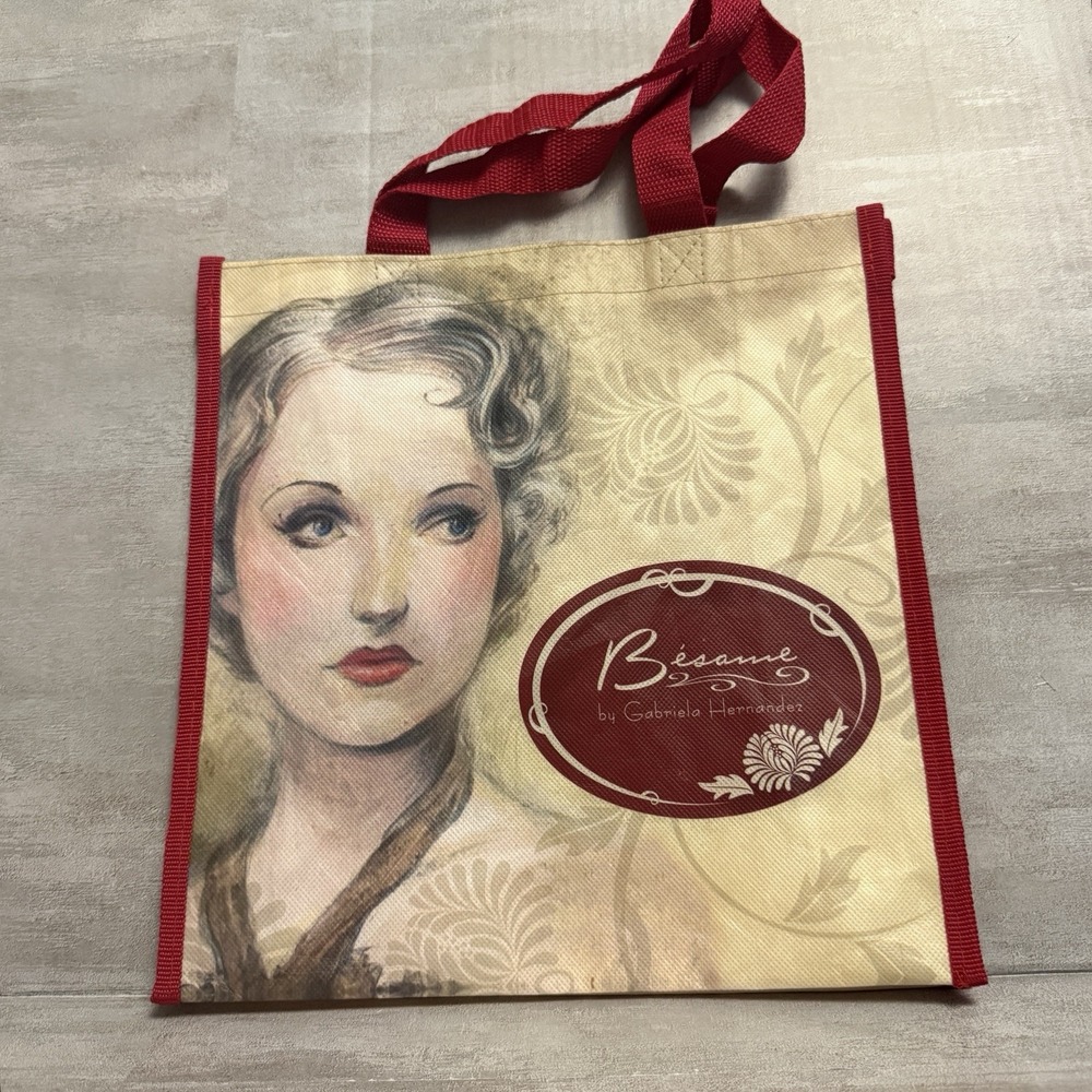 Besame Cosmetics Classic Shopping Reusable Tote Bag‎ Limited Edition 2017 - Picture 2 of 6